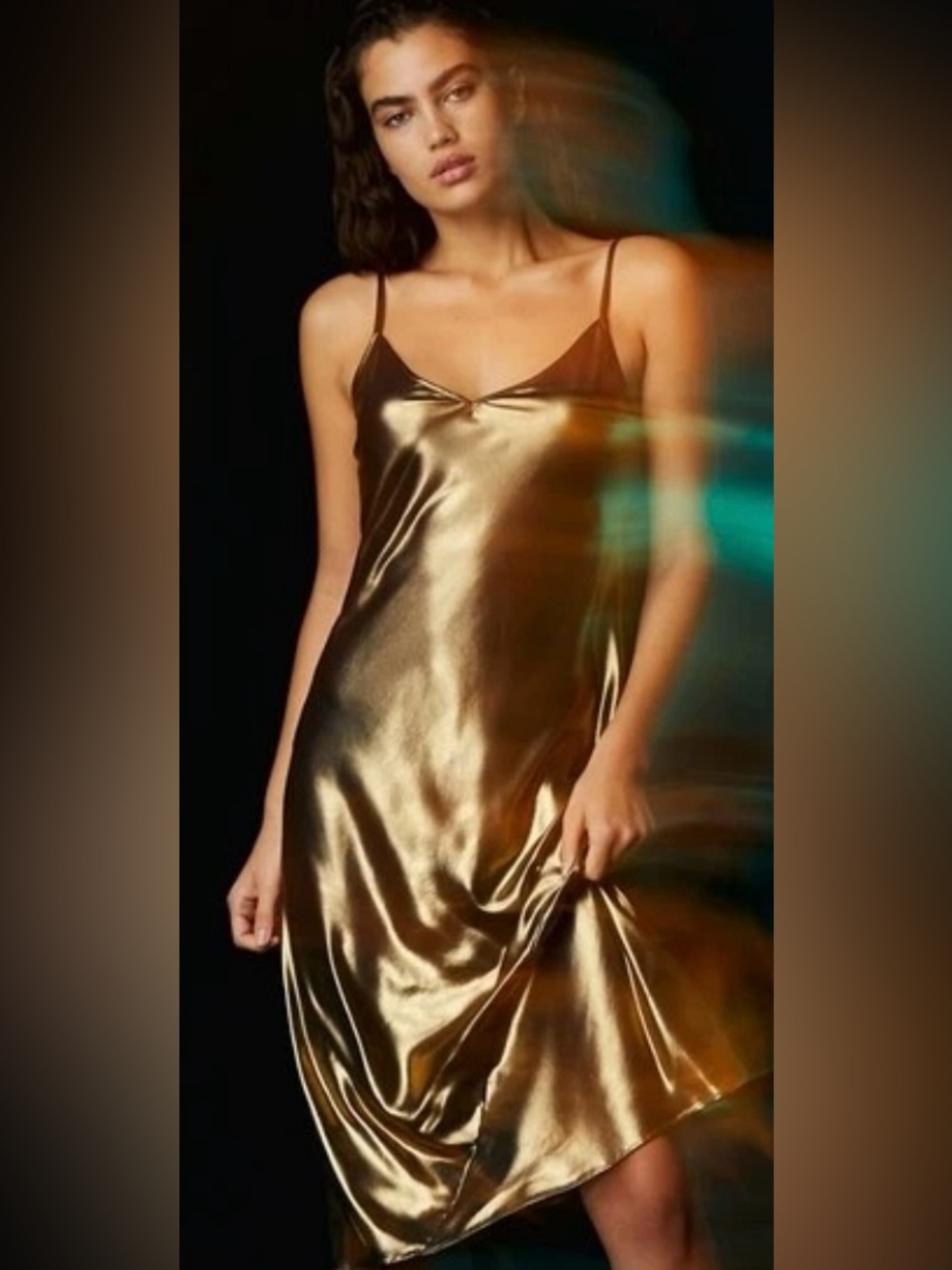 Aritzia Wilfred Satin Midi Slip Dress